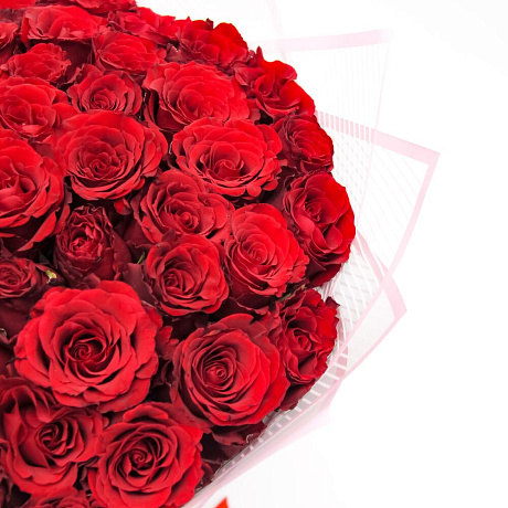 букет из 75 красных роз - Фото 4