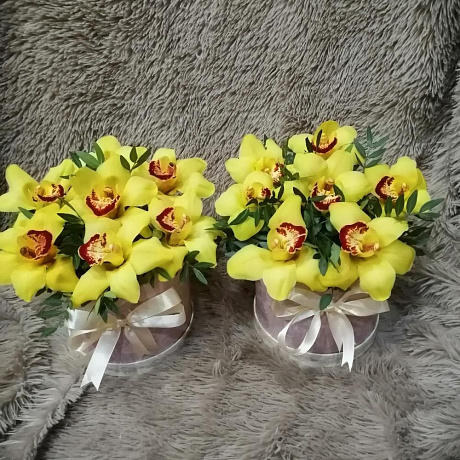 Коробочка с жёлтой орхидеей - Фото 4