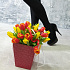 Букет ярких тюльпанов в коробке - Фото 5