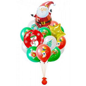 Композиция из шаров "Новогодний микс" №2
