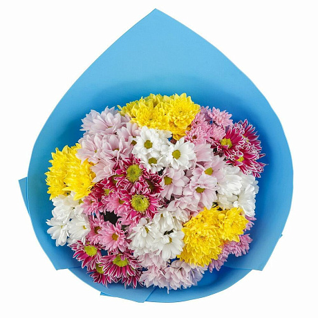 Букет из хризантем Звездное небо (миди) №160 - Фото 2