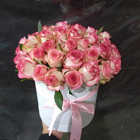 35 роз Джумилия в коробке