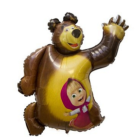 Фигура шар "Счастливые Маша и Медведь"