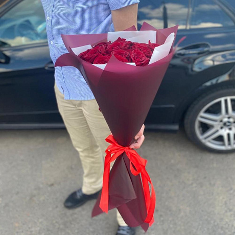 Букет из 15 красных роз - Премиум - Фото 2
