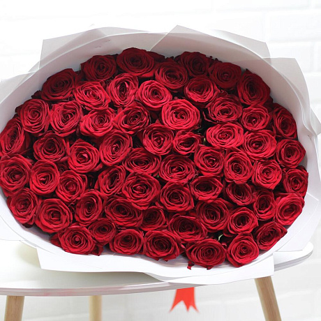 Букет из 70 см 59 роз - Фото 4