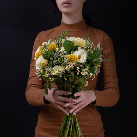 Летний букет с краспедией - Фото 3