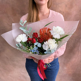 Букет цветов "Яркие краски" №168
