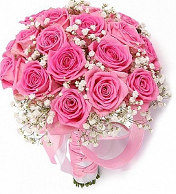 Букет невесты из 21 розовой розы