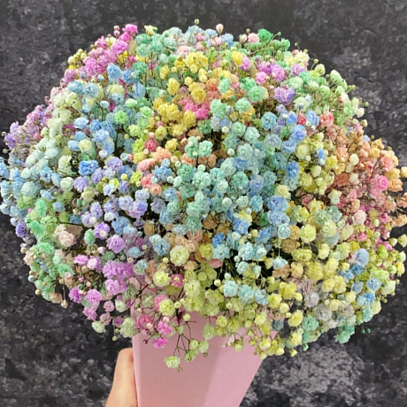 Букет из цветов Радужное кашпо - Фото 6