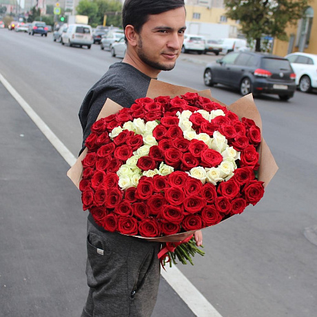 Букет из 101 розы с цифрами - Фото 2