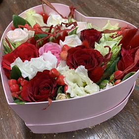Букет цветов "Нежное сердце" №161