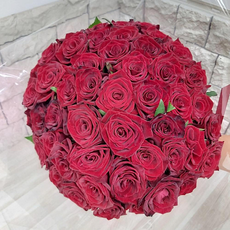 Букет из алой розы - Фото 5