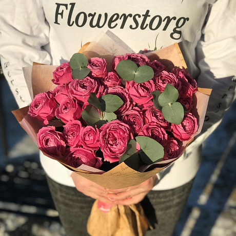 Букет из пиновидных роз 9 веточек. 40 см N261 - Фото 2