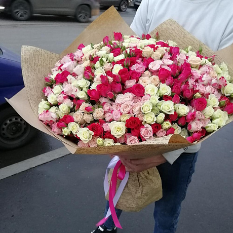 Букет из кустовых роз №160 - Фото 3