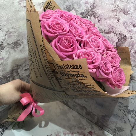 Роза аква 19 шт. 50 см - Фото 4