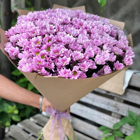 Букет из кустовой хризантемы №164