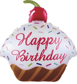 Фигура шар "Кекс Happy Birthday" 71 см