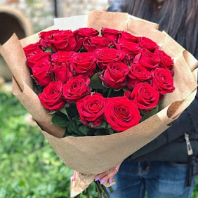 Букет цветов "Пылающая страсть"