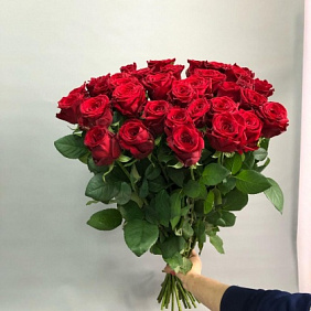 39 красных роз 70 см