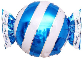 Фигура шар "Конфета" синий 46 см