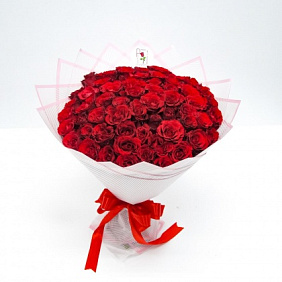 букет из 75 красных роз