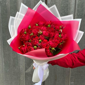 Букет из Пионовидных роз №167