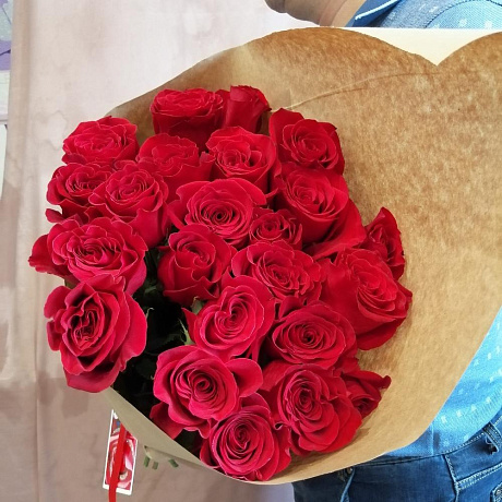 Букет из 23 крупных эквадорских роз - Фото 6