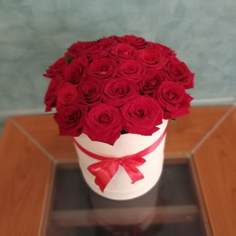 Букет из 21 роз в коробке - Фото 3