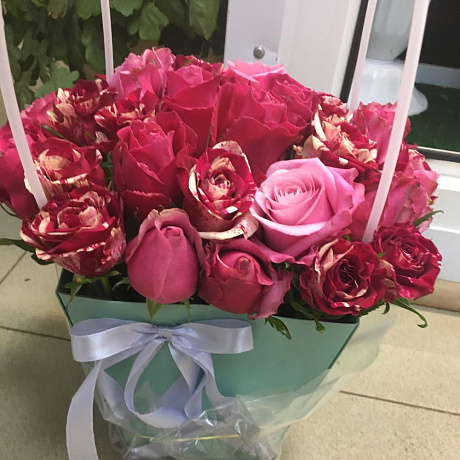 Букет в сумке « Тиффани» - Фото 2