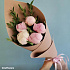 Букет из 5 розовых пионов - Фото 3