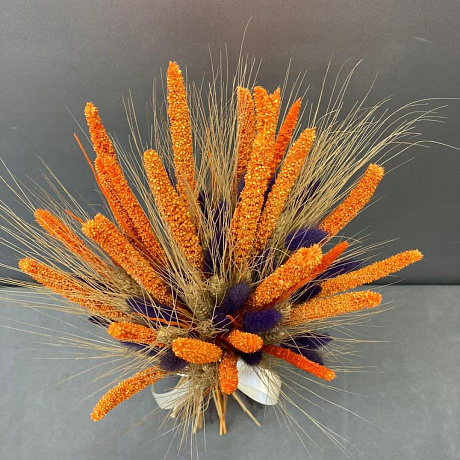 Букет из лагуруса и амаранта - Фото 2
