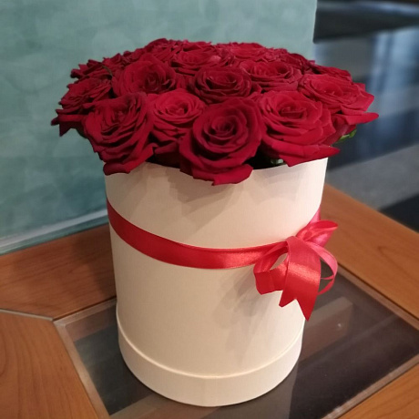 Букет из 21 роз в коробке - Фото 2
