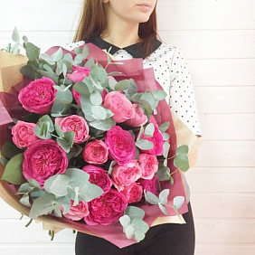 Букет Пионовидных роз №161