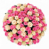 101 бело-розовая роза (50 см) - Фото 2