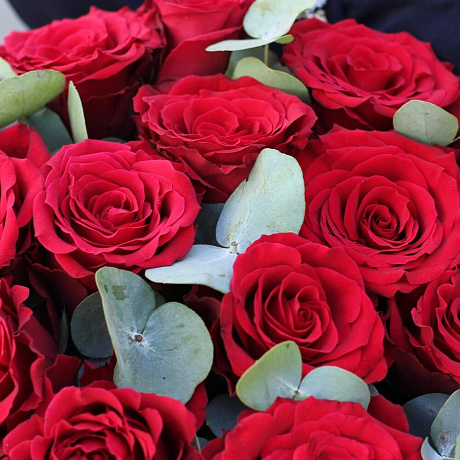 Эквадорские розы премиум в шляпной коробке №160 - Фото 4