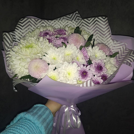 Букет из хризантем Ассорти - Фото 3