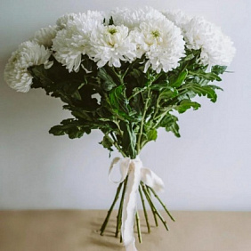 Букет цветов "Белые шары"