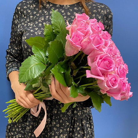 Букет из 35 розовых роз №160 - Фото 2