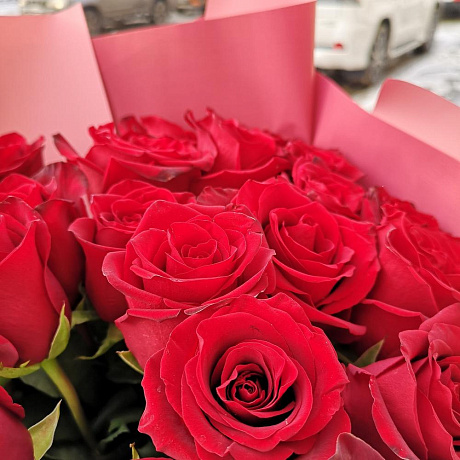 Букет из эквадорских роз №160 - Фото 6