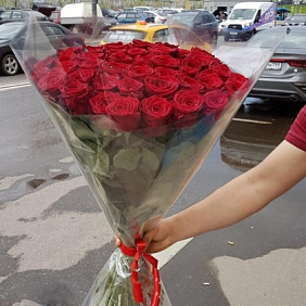 Букет из 51 красной розы №161