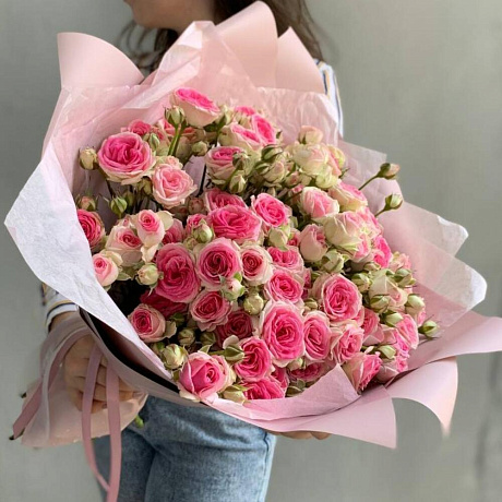 Монобукет Кустовые Розы Mimi Eden - Фото 4