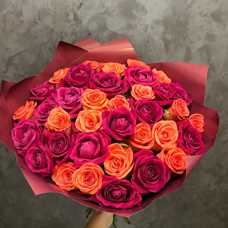 Букет из 35 роз №163 - Фото 4