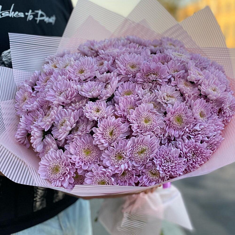 Букет из 35 кустовых хризантем - Фото 3