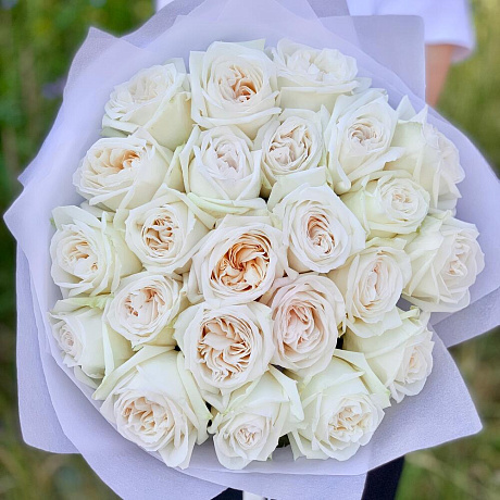 Букет Luxury Flowers Премиум Роза Вайт ОХара - Фото 3