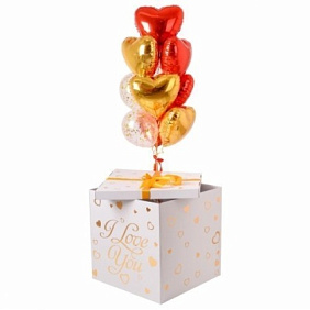Коробка с шарами Сюрприз "Признание"