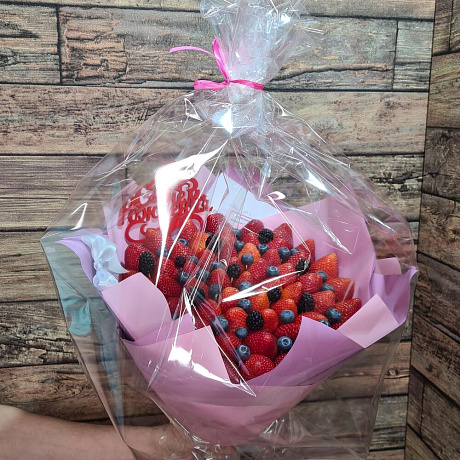 Букет  Клубника-голубика - Фото 4