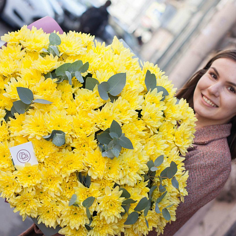 Букет из 25 хризантем №163 - Фото 4