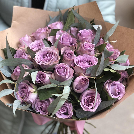 Букет фиолетовых роз «Забияка» - Фото 6