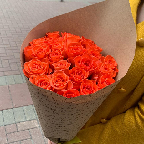 Букет цветов Оранжевый стиль - Фото 3