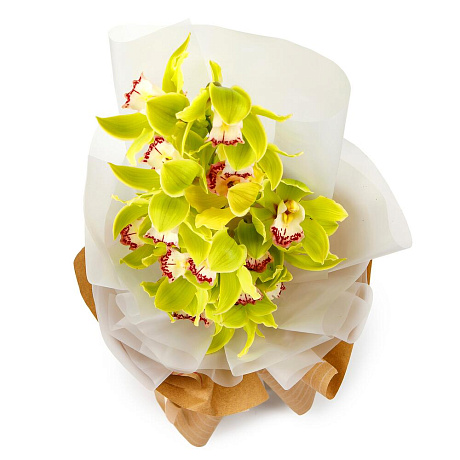 Букет из лимонной орхидеи Тропиканка - Фото 2